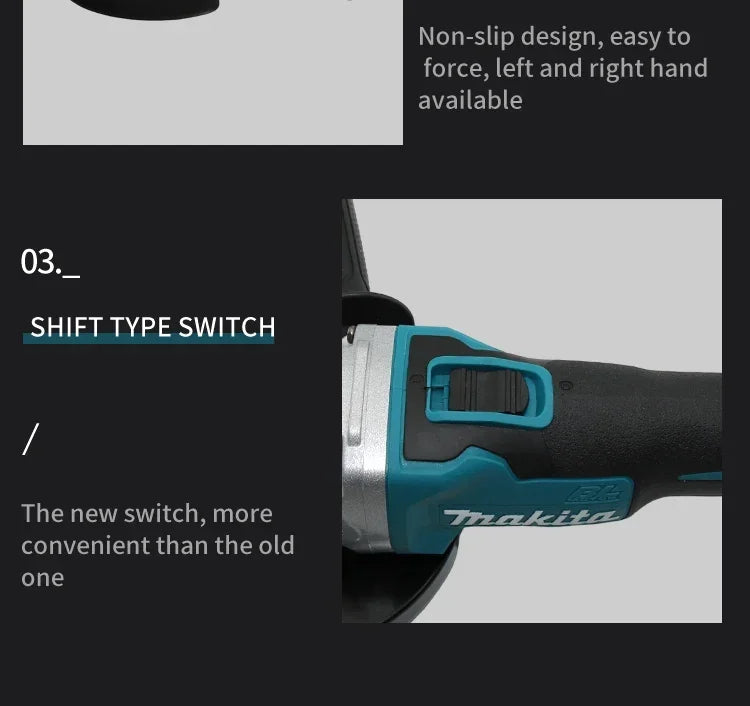 Makita DGA404 125mm Brushless Cordless Angle Grinder Rechargeable Lithium Electric (Tool Only)