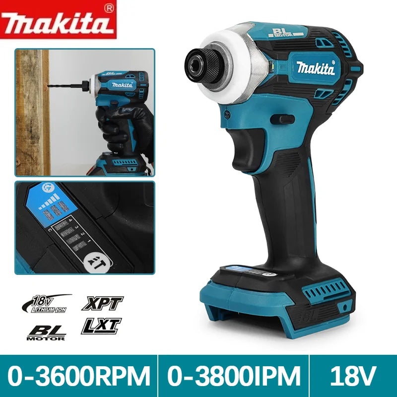 Makita DTD171 Brushless Motor Impact Driver Screwdriver Cordless Rechargeable Drill Power Tool For 18V Battery