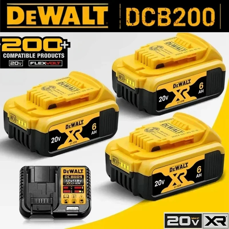 Original DEWALT battery 20V 2AH/5AH/6Ah & 60V-9AH rechargeable lithium-ion battery,DCB205 DCB201 DCB203 Power Tool battery. DEWALT 20V battery