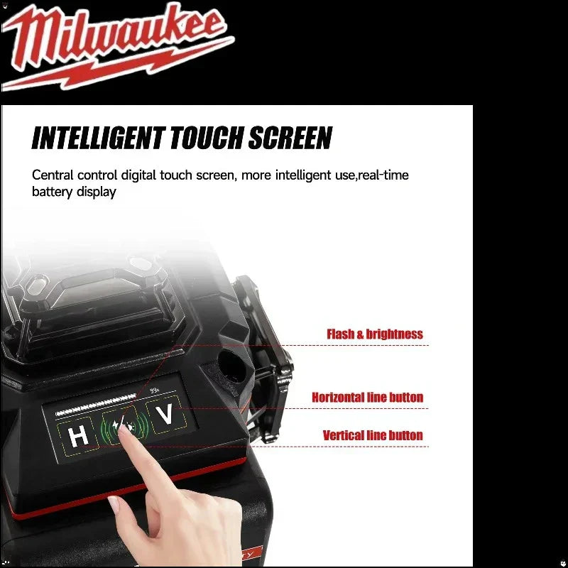 s Sale 20% Milwaukee 3D/4D Laser Level 12/16 Lines Horizontal And Vertical Control 16 Lines 360° Self-leveling Laser Levels Power Tools
