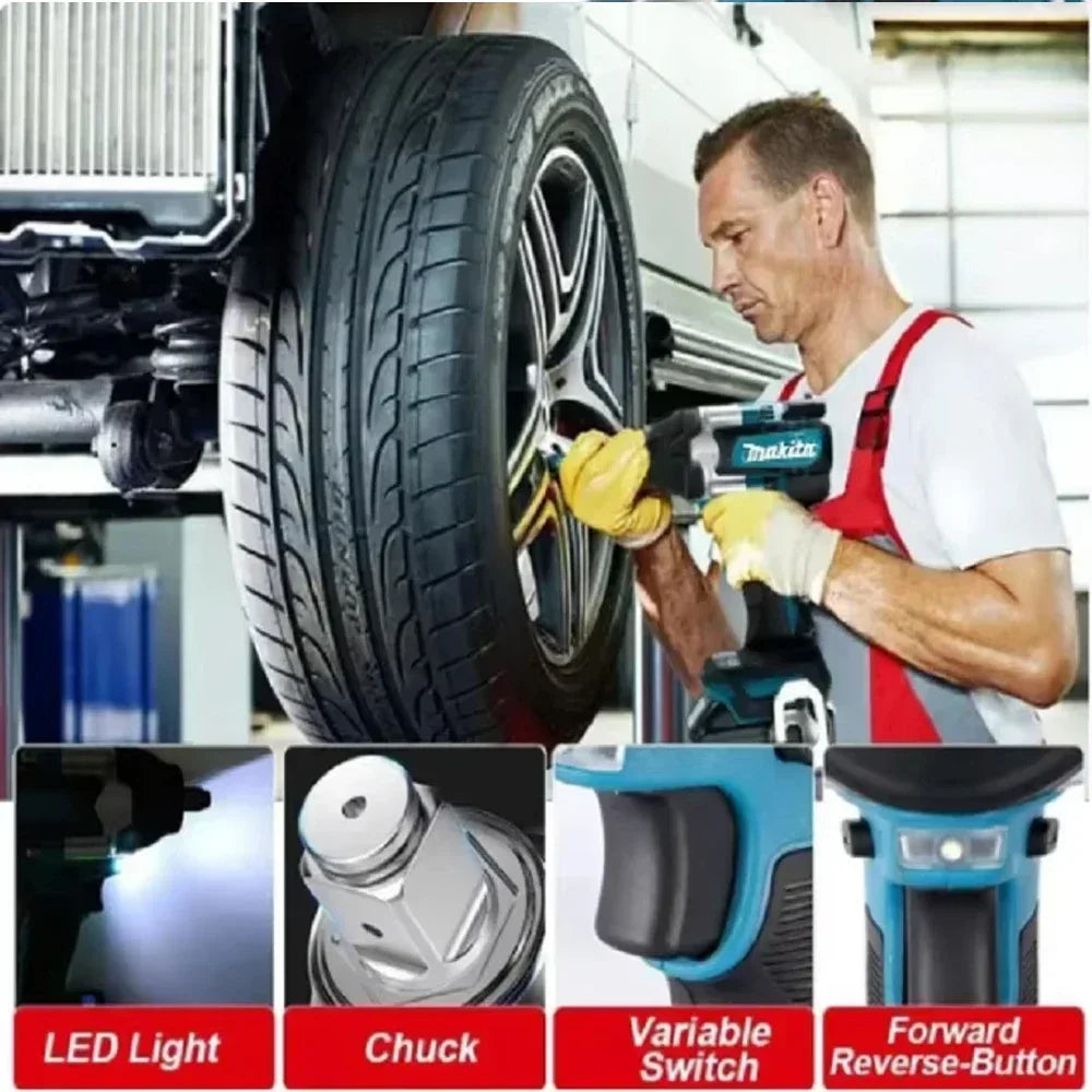 Makita DTW700 18V LXT Brushless Impact Wrench 1000N·m - for Auto Repair Heavy Equipment Assembly Cordless Tool (NO BATTERY)