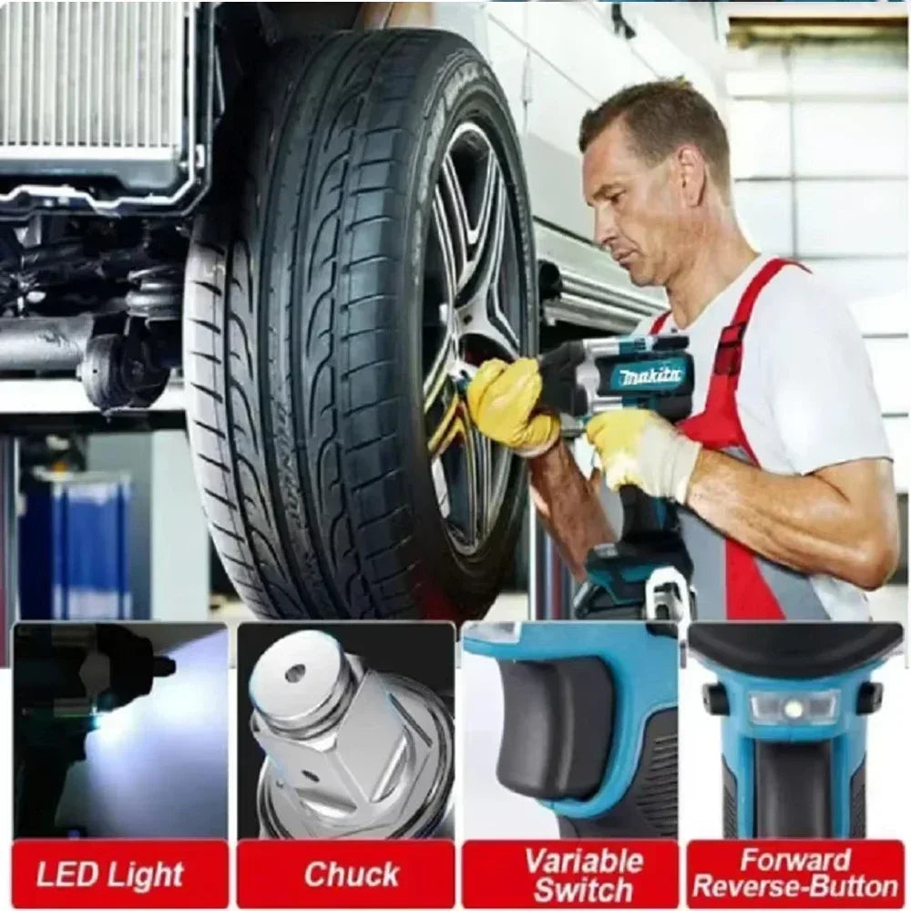 Makita DTW700 18V LXT Brushless Impact Wrench 1000N·m - for Auto Repair Heavy Equipment Assembly Cordless Tool (NO BATTERY)