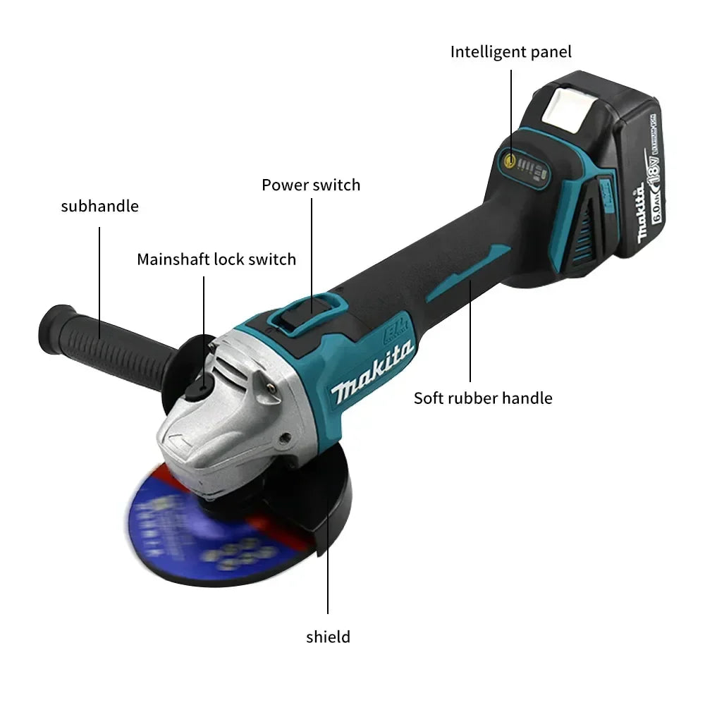 Makita DGA404 125mm Brushless Cordless Angle Grinder Rechargeable Lithium Electric (Tool Only)
