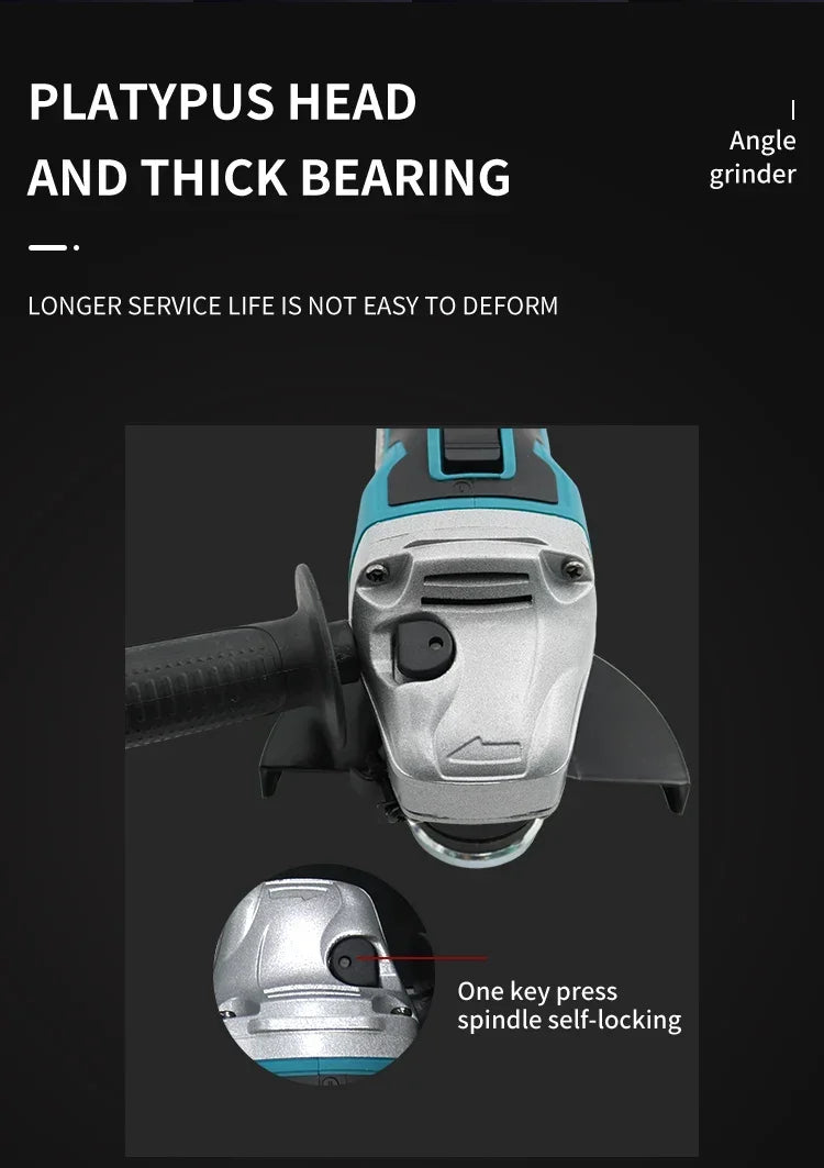 Makita DGA404 125mm Brushless Cordless Angle Grinder Rechargeable Lithium Electric (Tool Only)