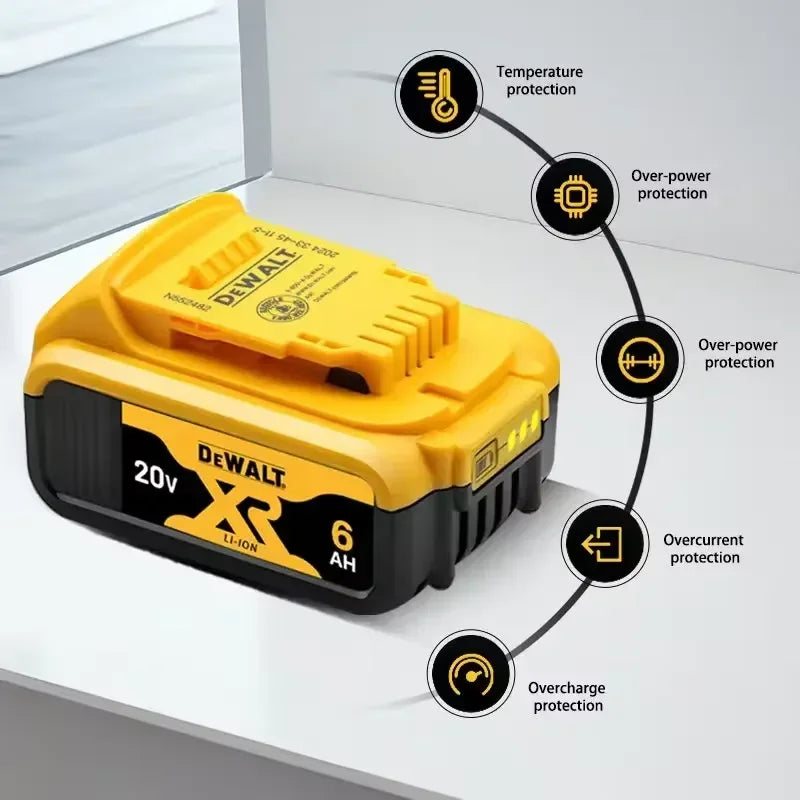Original DEWALT battery 20V 2AH/5AH/6Ah & 60V-9AH rechargeable lithium-ion battery，DCB205 DCB201 DCB203 Power Tool battery. DEWALT 20V battery