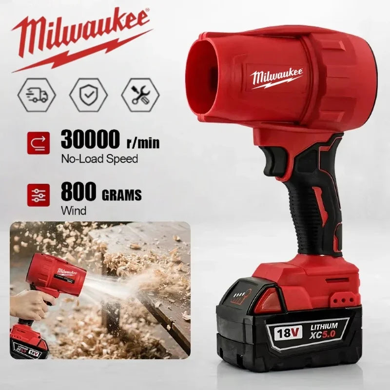 Milwaukee 30000r/min Electric Air blower Super Strong Wind Force 18V Battery Cordless Pin Turbojet Fan Car Dust Removal Tool